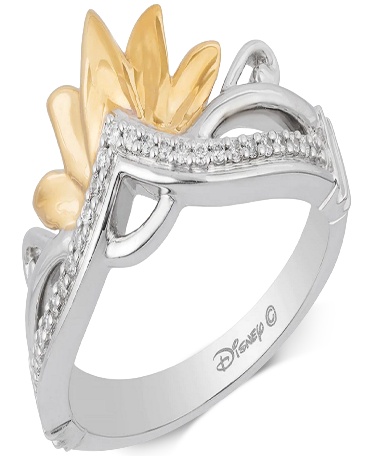 Diamond Tiana Ring (1/10 ct. t.w.) in Sterling Silver & 10k Gold - Two Tone
