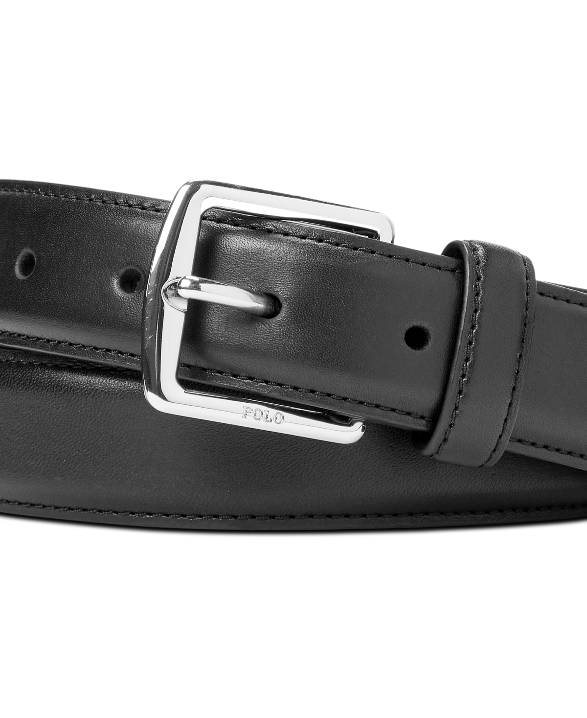 Polo Ralph Lauren Full Grain Leather Belt In Black