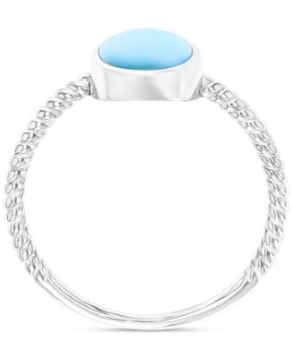 Larimar Oval Ring in Sterling Silver