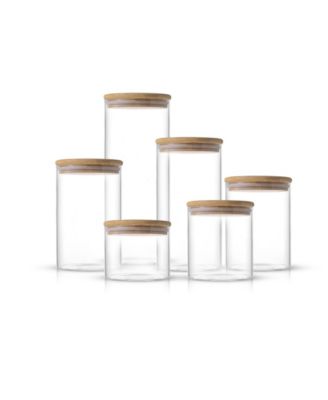 4 oz Candle Making Jar Borosilicate Glass with Bamboo Silicone Sealed Lid (6 Pack)