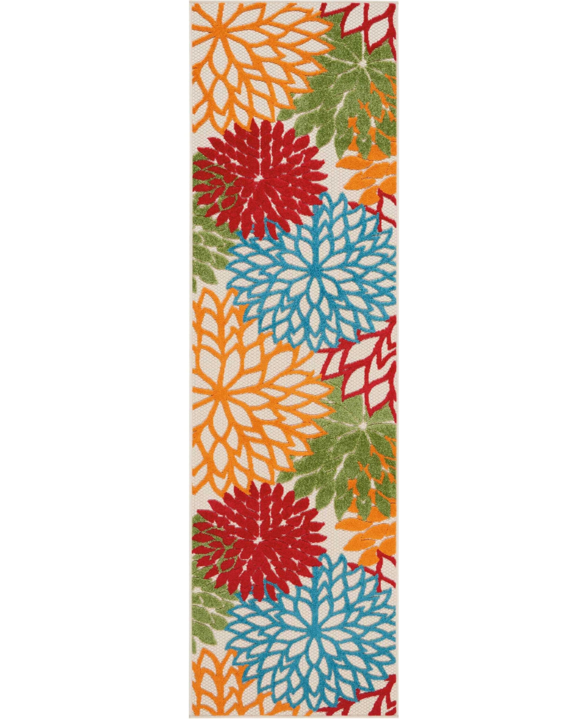 Nourison Aloha Alh05 2'3" X 8' Runner Rug In Green
