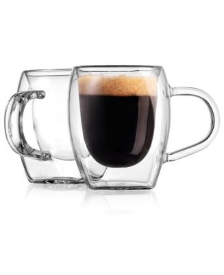 Godinger Contessa Espresso Double Wall Mugs, Set of 2 - Macy's