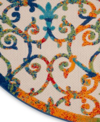 Aloha ALH21 7'10" x 7'10" Round Outdoor Area Rug