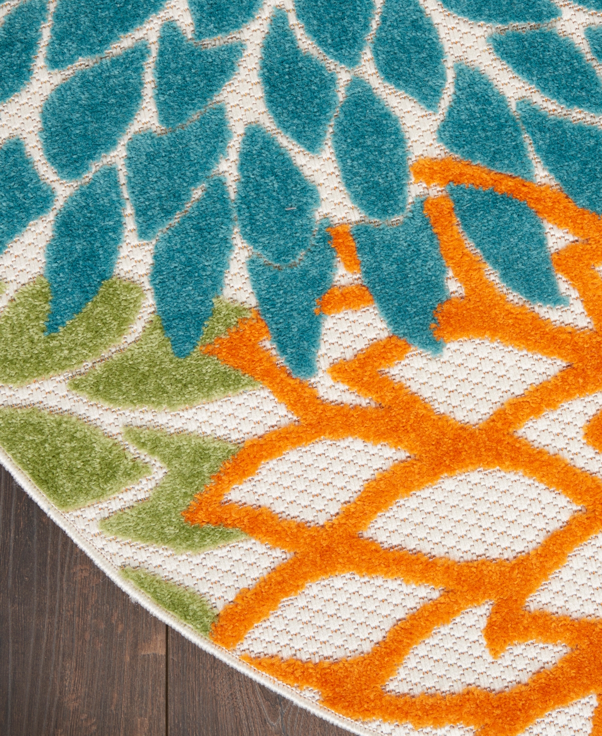 Nourison Home Aloha ALH05 4' x Round Outdoor Area Rug