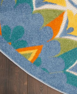 Aloha ALH22 5'3" x 5'3" Round Outdoor Area Rug