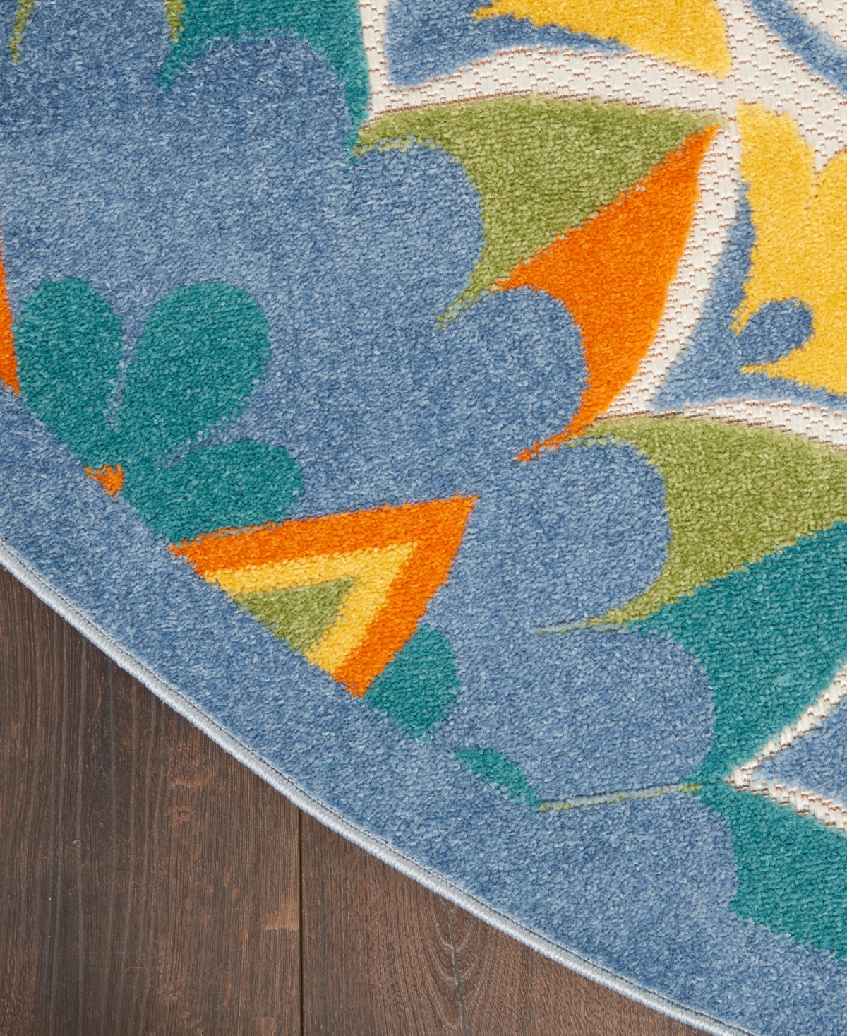 Nourison Home Aloha ALH22 5'3" x 5'3" Round Outdoor Area Rug