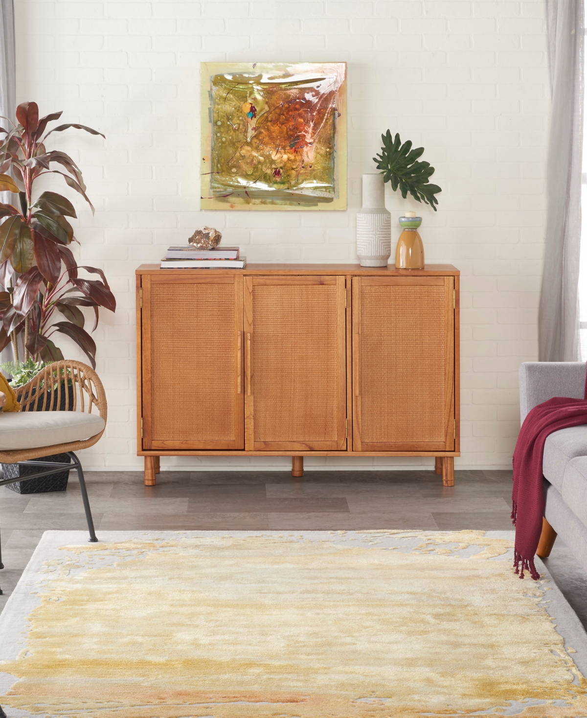 Nourison Home Prismatic PRS19 Area Rug - Gold-Tone