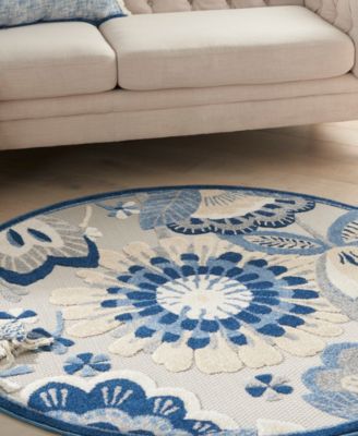 Aloha ALH25 5'3" x 5'3" Round Outdoor Area Rug