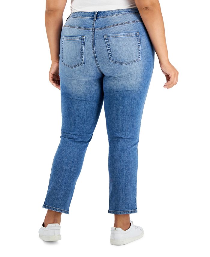 Style & Co Plus Size HighRise Straight Jeans, Created for Macy's