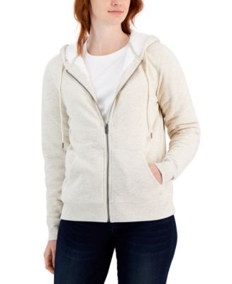 Style & Co Plus Size Sherpa-Lined Zip-Front Hoodie, Created for Macy's -  Macy's