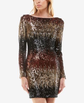 b darlin gold sequin dress