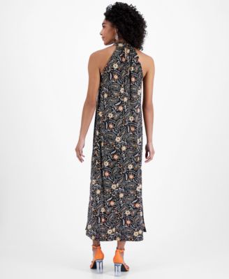 Bar III Women's Paisley-Print Halter-Neck Maxi Dress, Created For Macy ...