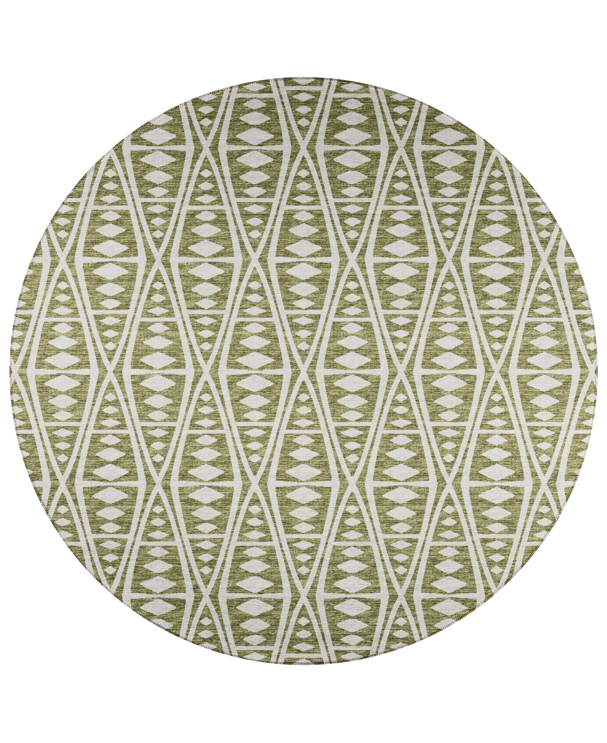 D Style Buttes BTS6 6' x 6' Round Area Rug - Moss