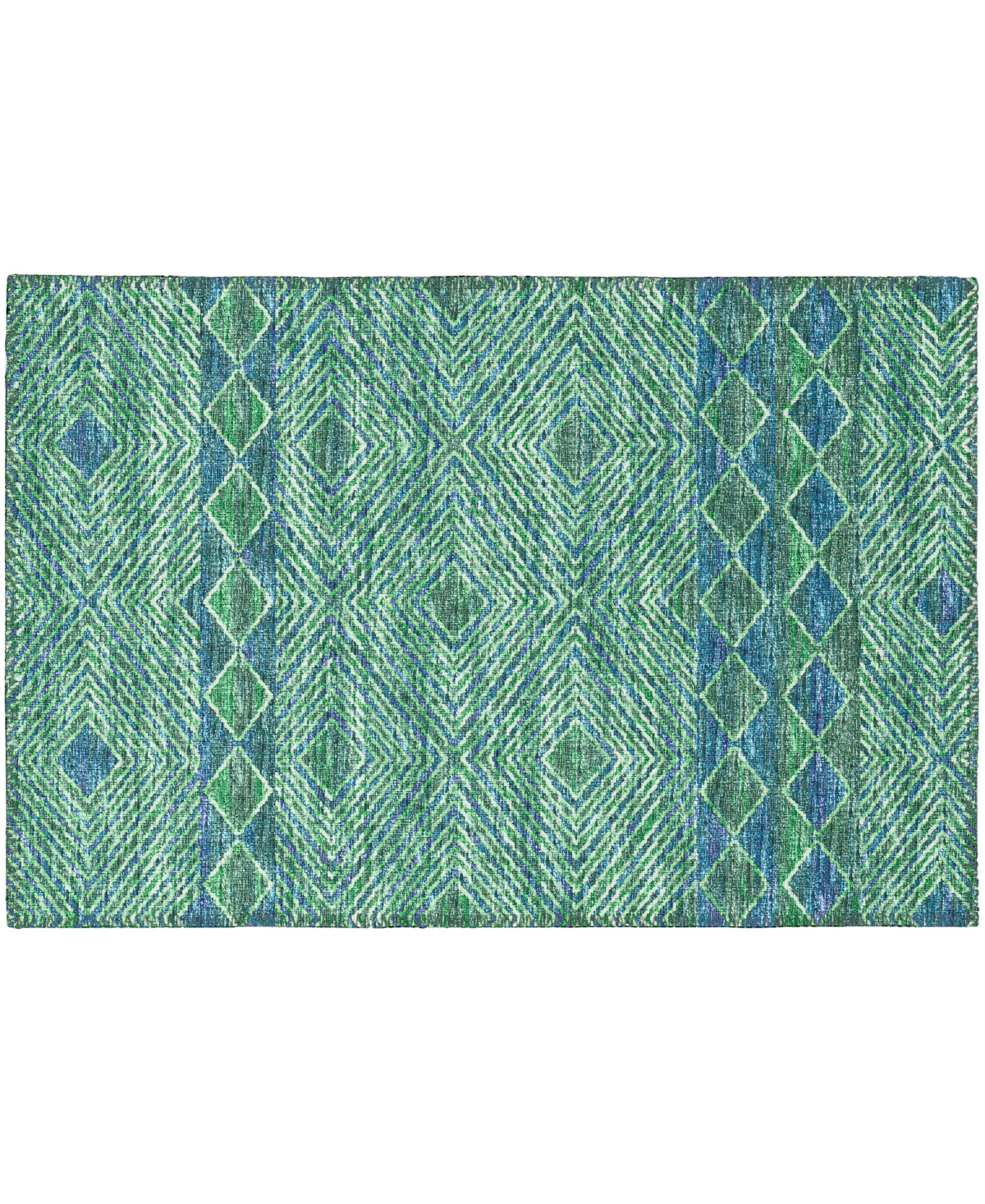 D Style Buttes Bts1 1'8" X 2'6" Area Rug In Green