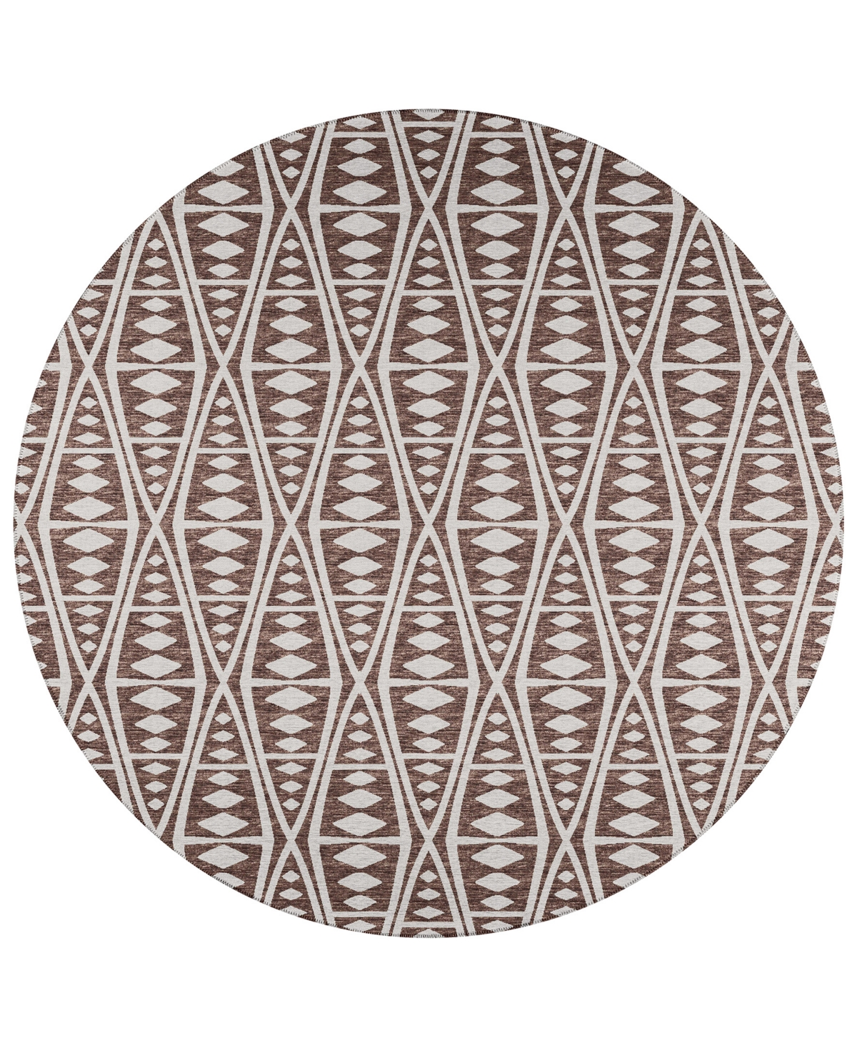D Style Buttes BTS6 6' x 6' Round Area Rug - Coffee