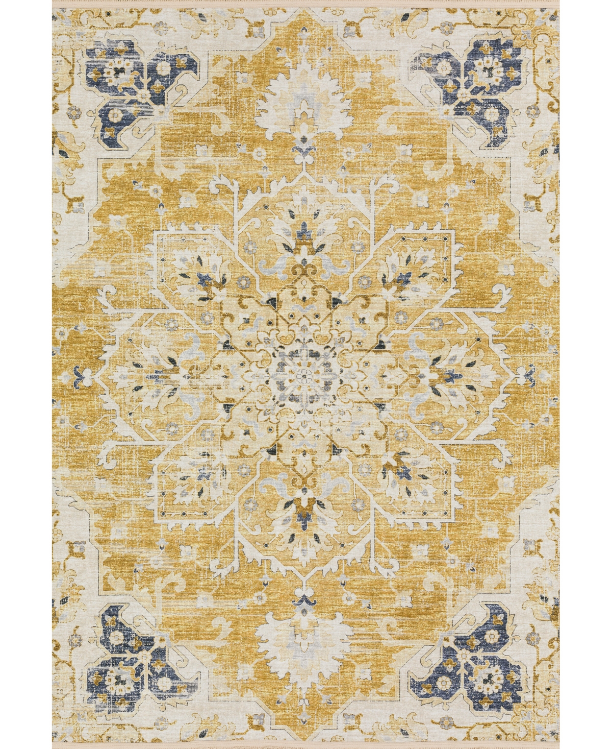 D Style Ionic IOC3 8' x 10' Area Rug - Gold Tone