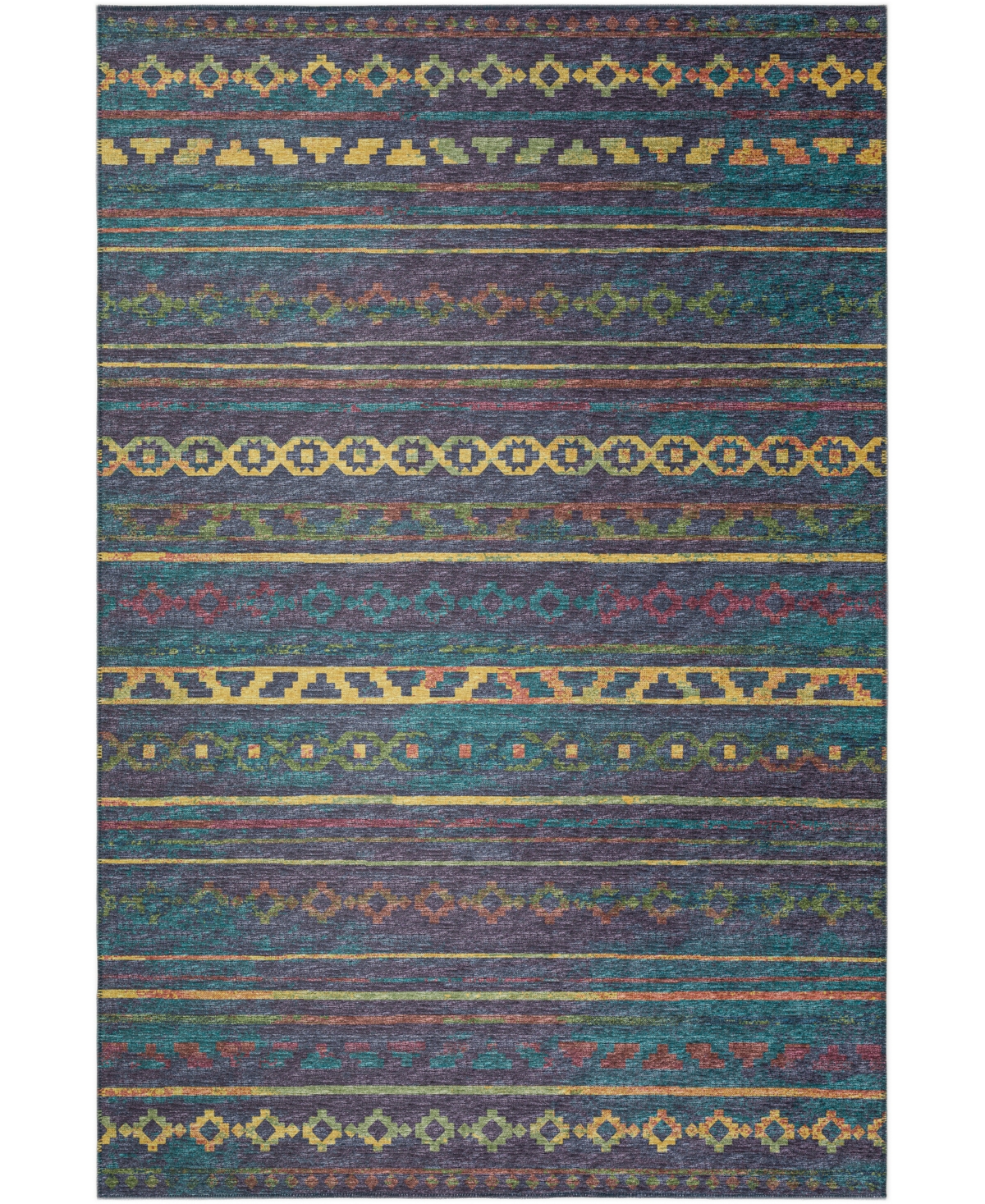 D Style Buttes BTS10 5' x 7'6in Area Rug - Midnight