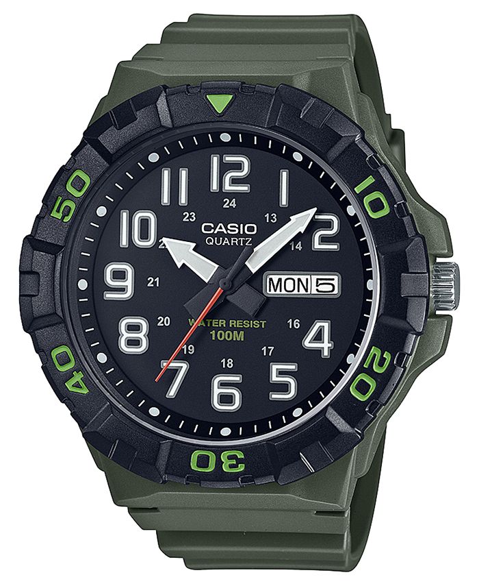Casio Men s Green Resin Strap Watch 45mm Macy s