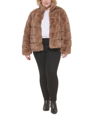 Calvin Klein Women's Plus Size Faux-Fur 