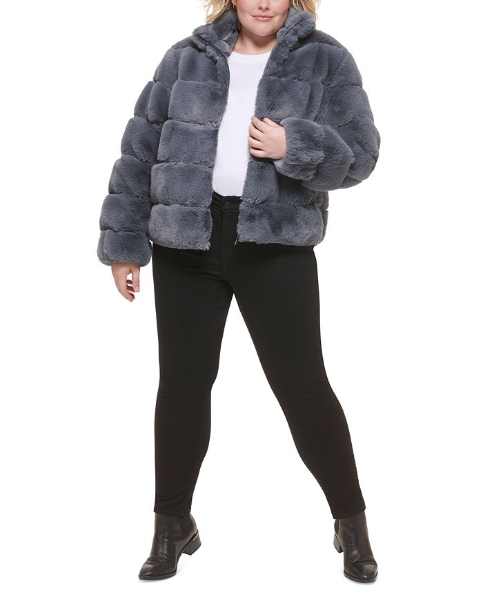 Calvin Klein Women's Plus Size FauxFur Coat & Reviews Coats
