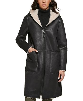 Fur Trim Macy's Fur Coat Sale Maralyn Me Women's Faux-Fur