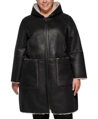 Plus size faux shearling jacket best sale