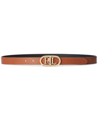 Lauren Ralph Lauren Reversible Logo Leather Belt (Light Pink