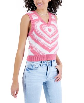 Almost Famous Juniors' Printed Sweater Vest Macy's