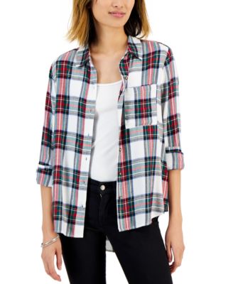Style & Co - Women's Cotton Striped Button-Front Shirt