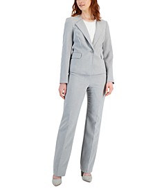 Women's Kate One-Button Straight-Leg Pantsuit, Regular and Petite Sizes