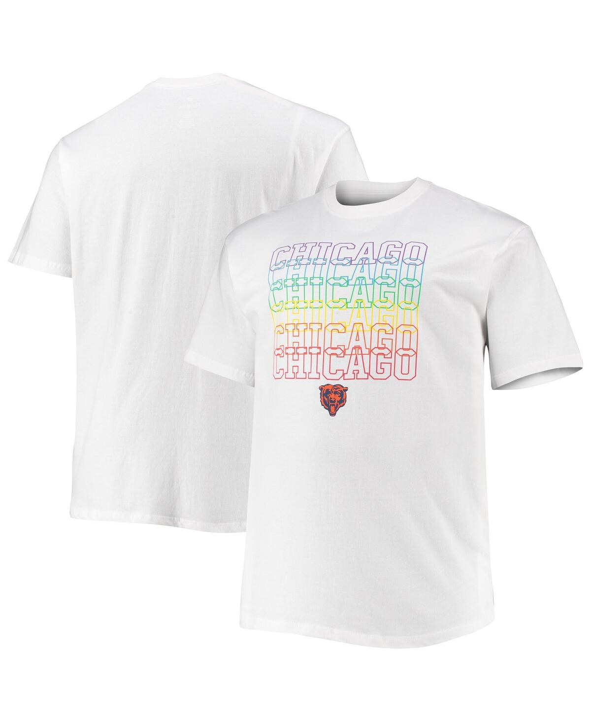Shop Fanatics Men's  White Chicago Bears Big And Tall City Pride T-shirt