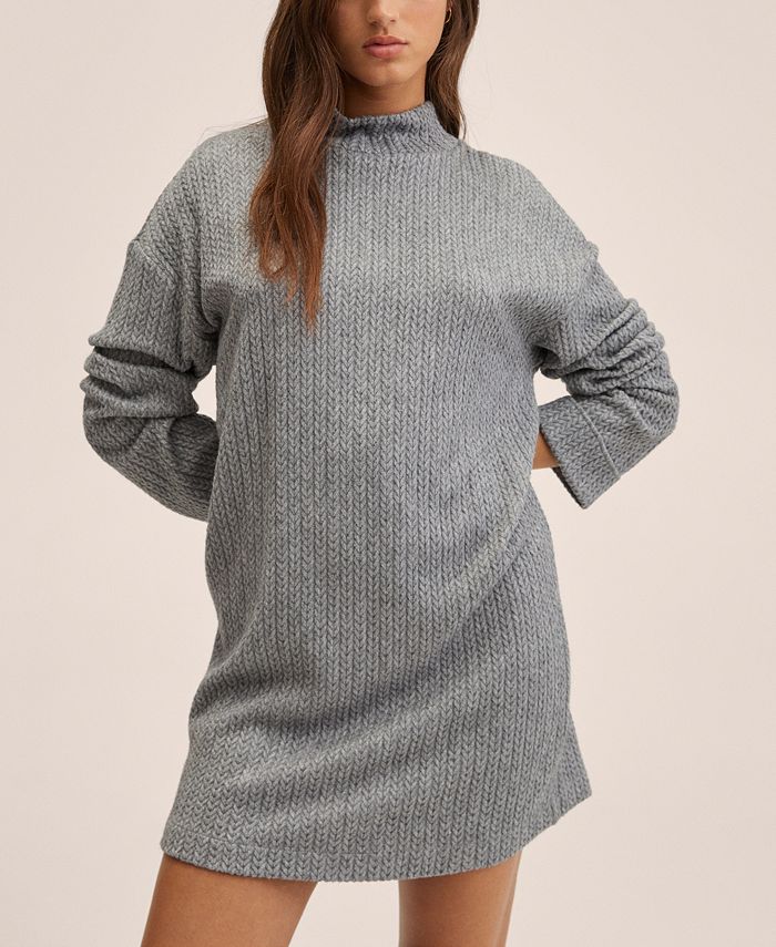 MANGO Women's Knitted Oversized Dress Macy's