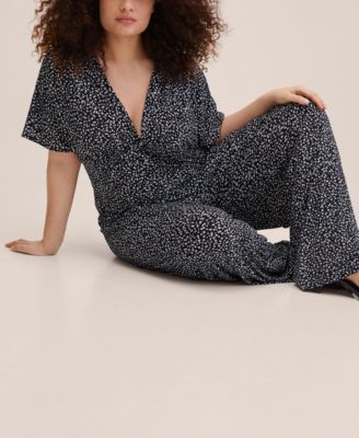 MANGO Women's Floral Print Jumpsuit