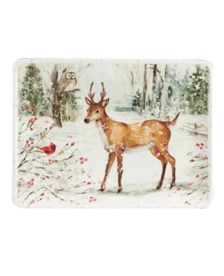 Certified International Winter's Walk Rectangular Platter - Macy's