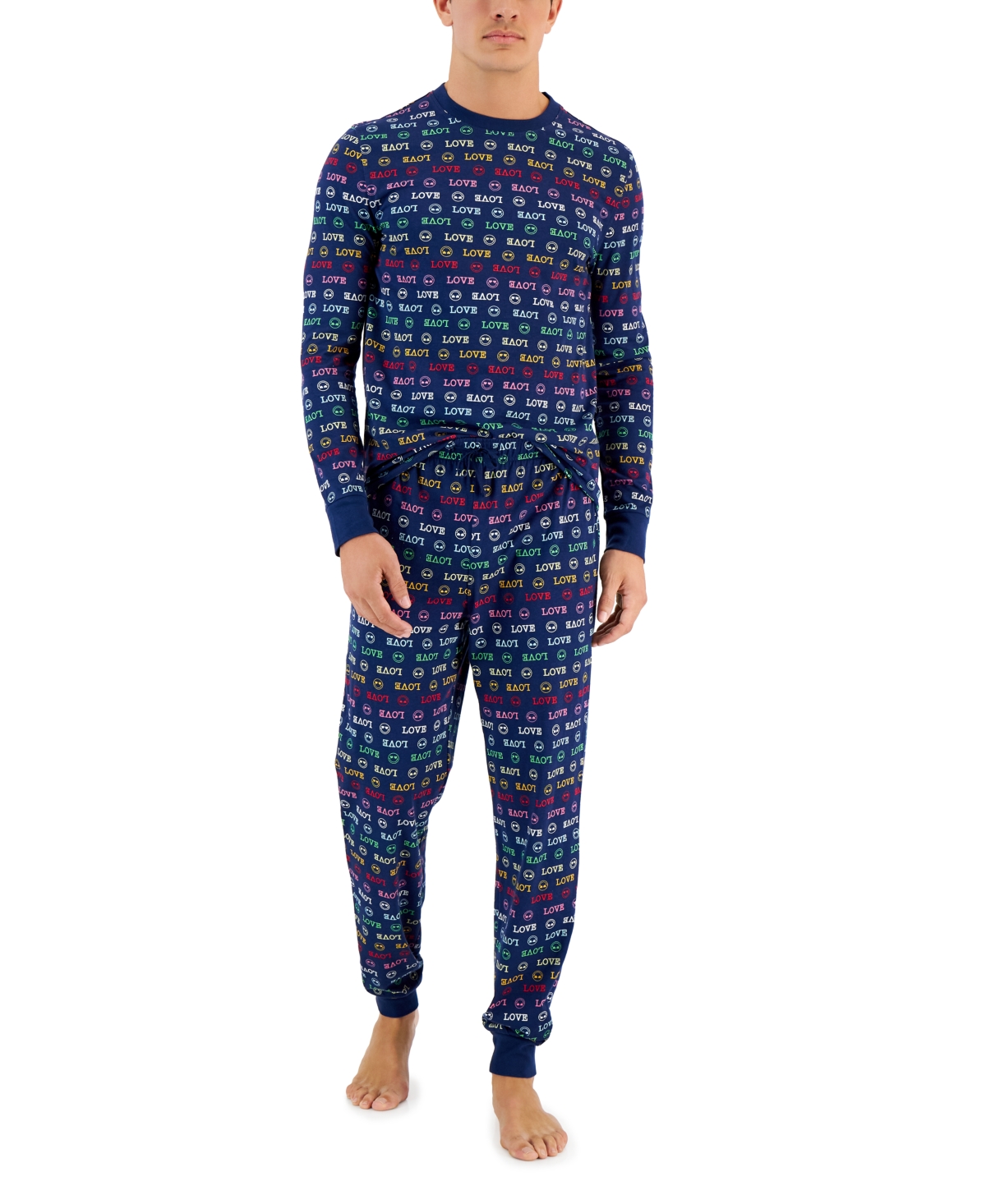 Family Pajamas Men's Love Matching Pajama Set, Created for Macy's