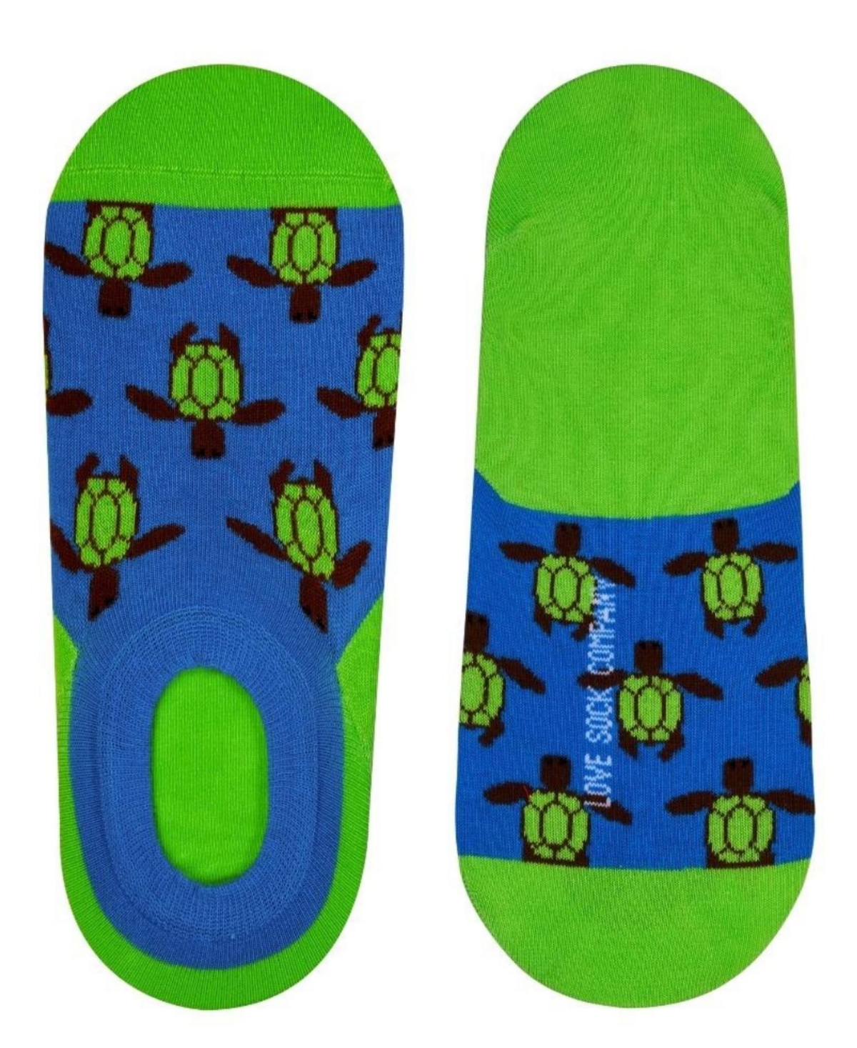 Men's Turtle Novelty No-Show Socks - Turquoise