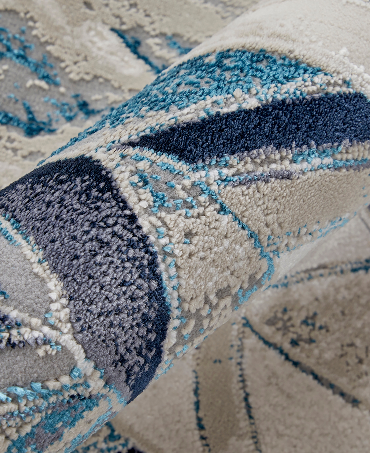 Simply Woven Indio R39h1 6'7" X 9'6" Area Rug In Navy,beige