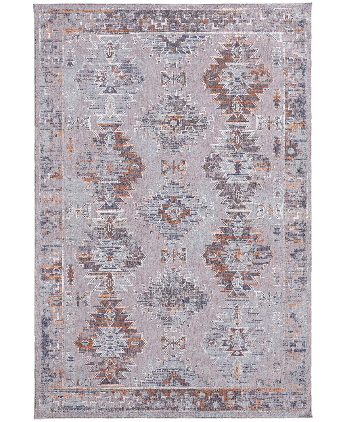 Feizy Edwardo R39GE 5' x 8' Area Rug - Gray, Rust