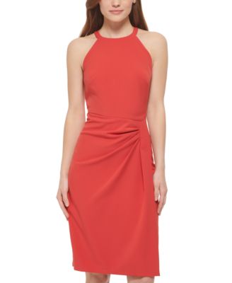 vince camuto halter bodycon dress