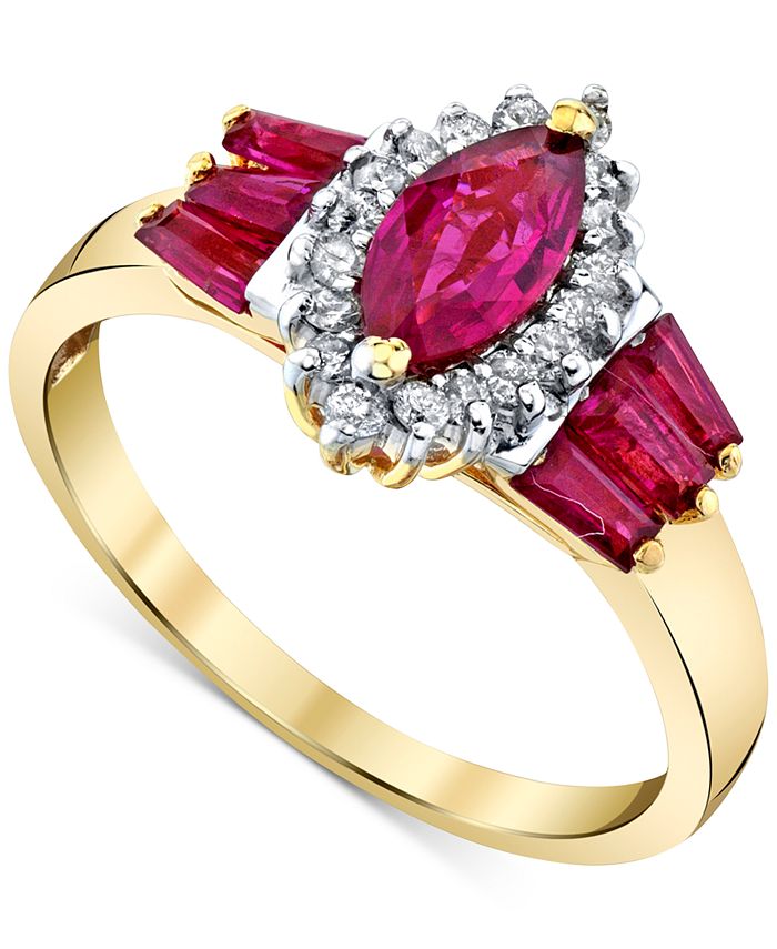Macy's ruby cheap rings