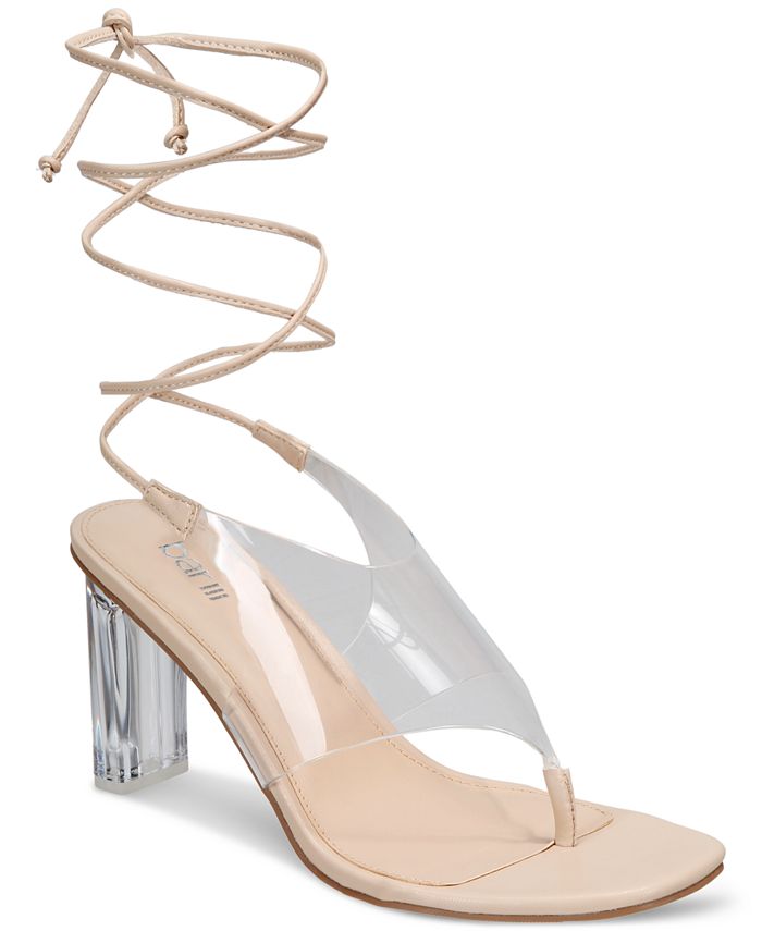 Bar III Bimini Lace-Up Dress Sandals, Created for Macy's - Macy's