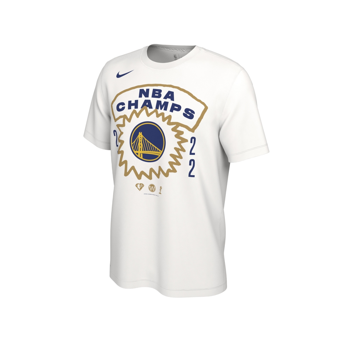 Shop Nike Men's White Golden State Warriors 2022 Nba Finals Champion Roster T-shirt