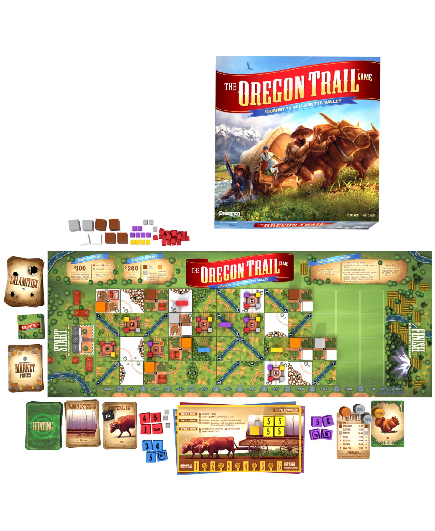 Детские игрушки Pressman Toy the Oregon Trail Game - Journey to Willamette Valley Set, 295 Piece — фото 3
