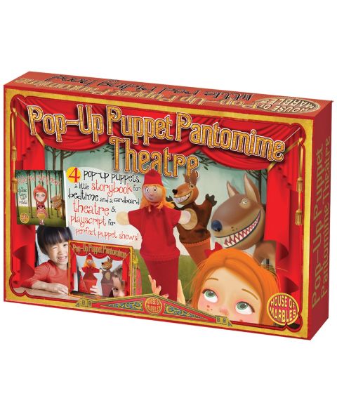 Детские игрушки House of Marbles Little Red Riding Hood Pop-Up Puppet Pantomime Theatre, 7-Piece, от 3 лет