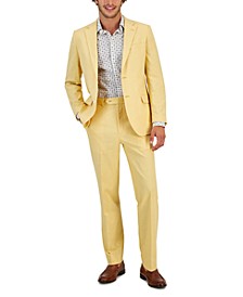 Men's Modern-Fit Cotton/Linen Blend Suit