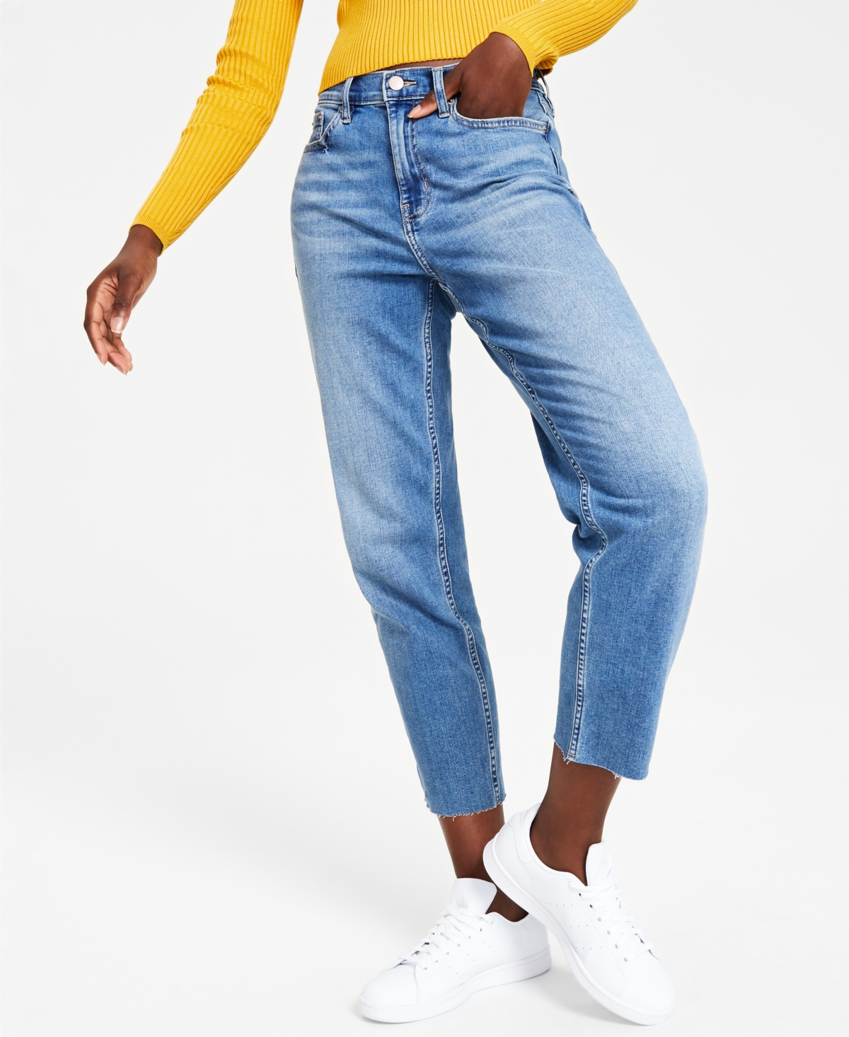 Shop Calvin Klein Jeans Est.1978 Women's Straight-leg Ankle Jeans In Nain