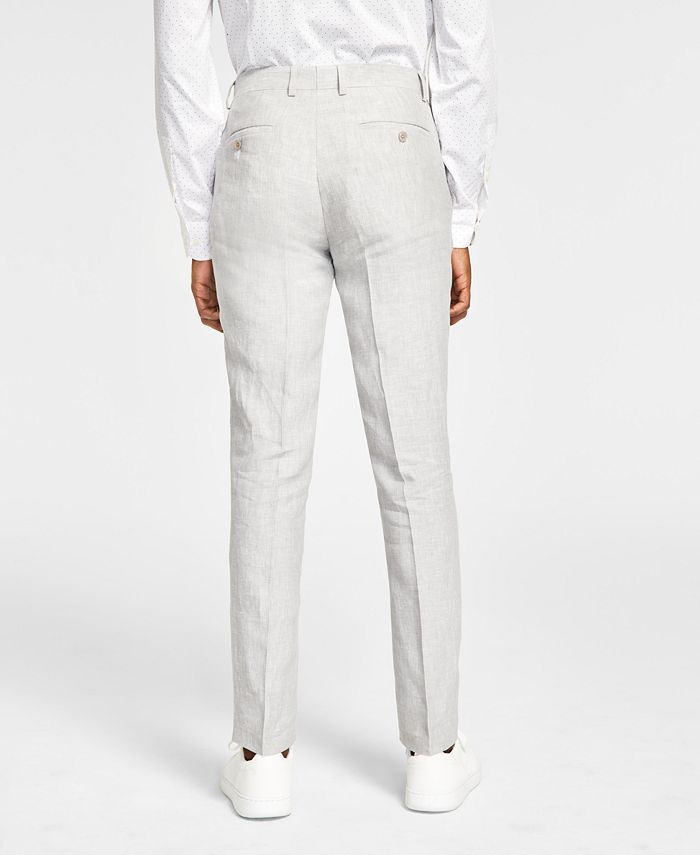 Bar III Men's SlimFit Textured Linen Suit Separate Pant, Created for
