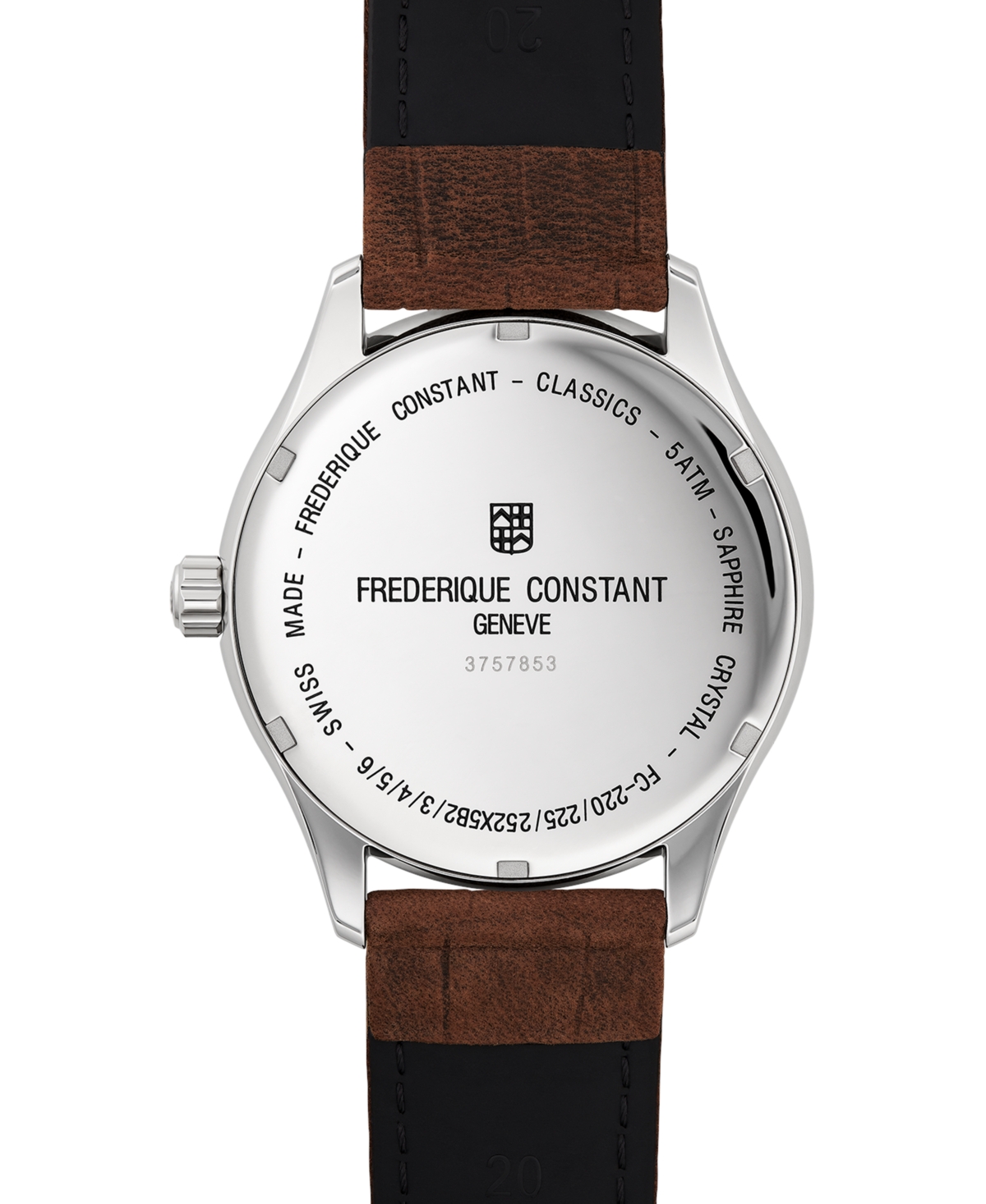 Shop Frederique Constant Men's Swiss Classics Brown Leather Strap Watch 40mm