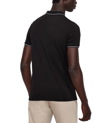 Men's Tipped Logo Placket Polo Shirt