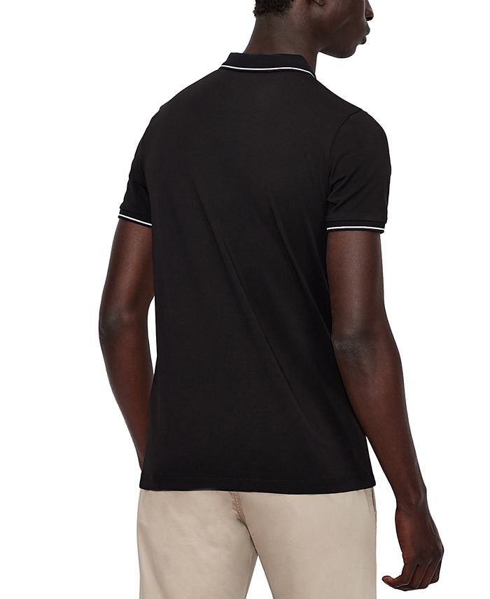A|X Armani Exchange Men's Tipped Logo Placket Polo Shirt - Macy's